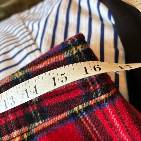 J.CREW wool MINI SKIRT plaid RED/BLACK size 10 - Picture 6 of 7